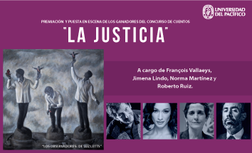 Premiación y puesta en escena de los ganadores del concurso de cuenta: "La Justicia"